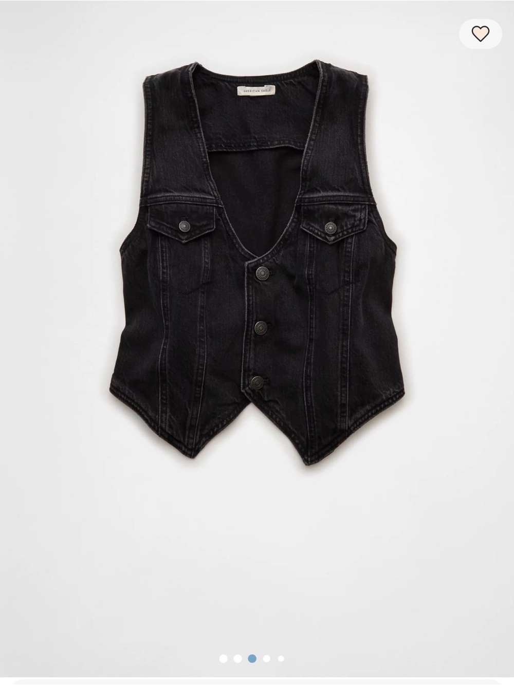 American Eagle denim vest in Black wash